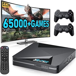 Kinhank Retro Game Console Super Console X2 Pro Built-in 65000+ Games, Video Game Console Android 9.0/Emuelec 4.6, S905X2 Chip, 4K UHD Output,2.4G/5G, BT 5.0