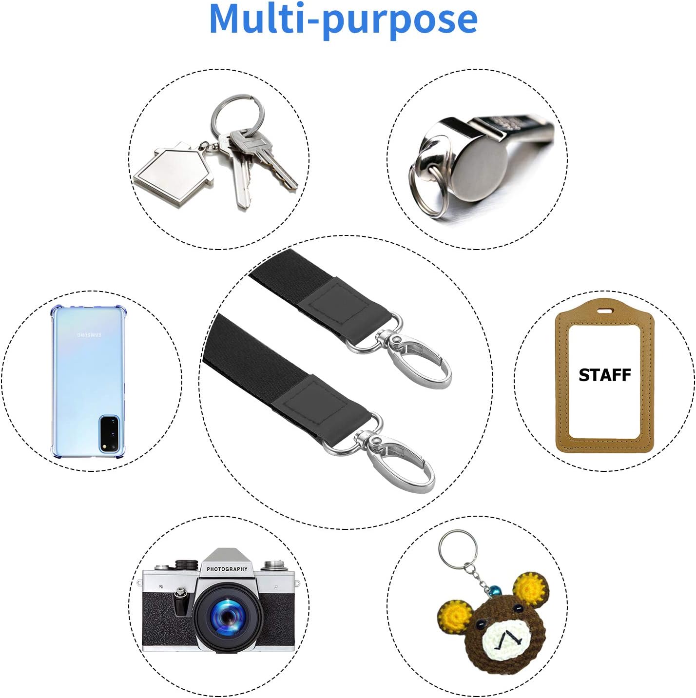Limited OUTXE Phone Lanyard - 4× Pads, 1× Adjustable Neck Strap, 1× Wrist Strap, Nylon Phone Lanyard Compatible with All Smartphone Special OUTXE Phone Lanyard - 4× Pads, 1× Adjustable Neck Strap, 1× Wrist Strap, Nylon Phone Lanyard Compatible with All Smartphone