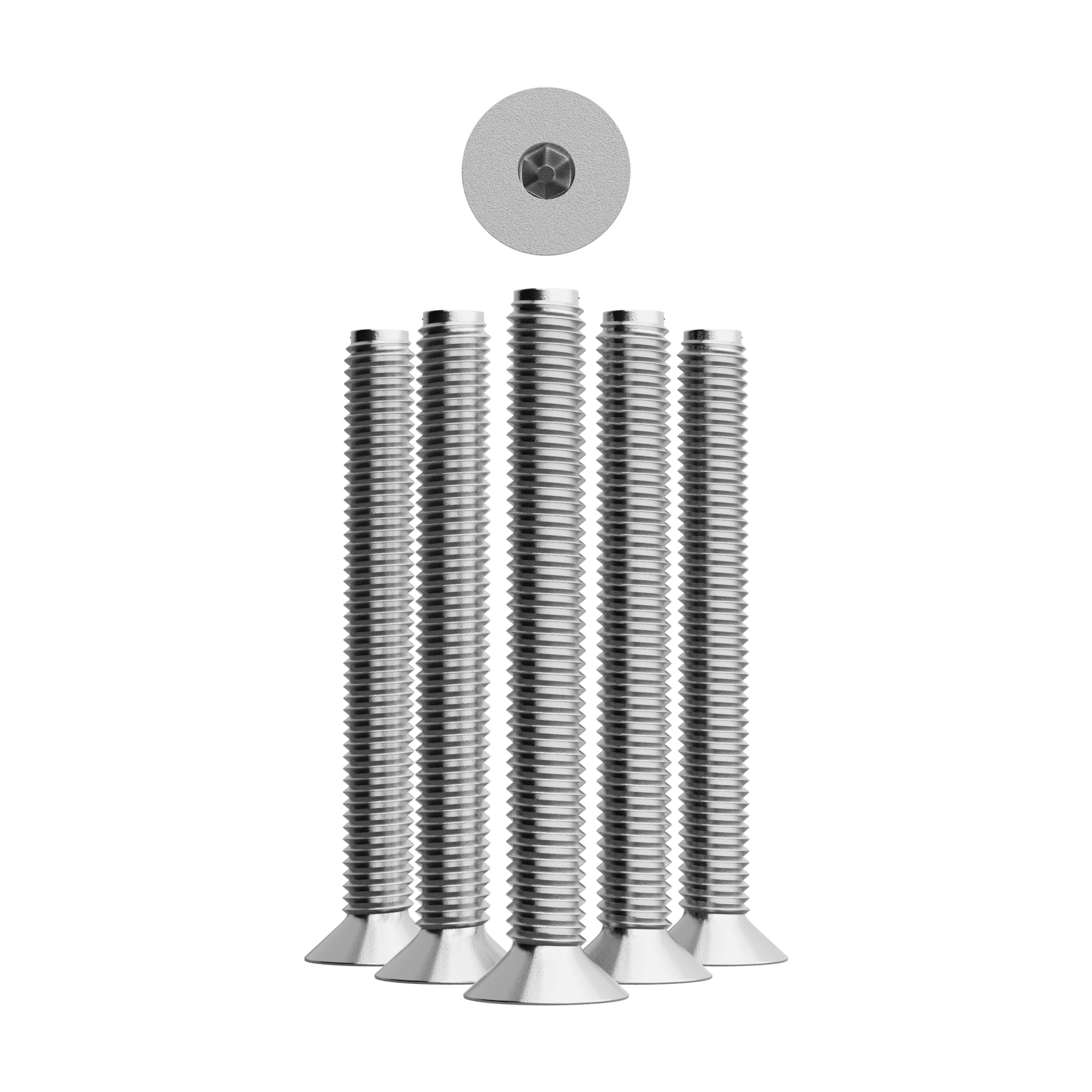 Tornillo de cabeza avellanada M5 x 40mm de acero inoxidable de primera calidad - DIN 7991 - paquete de 50 - hexágono interior - Ideal para proyectos industriales y domésticos - A2 V2A VA