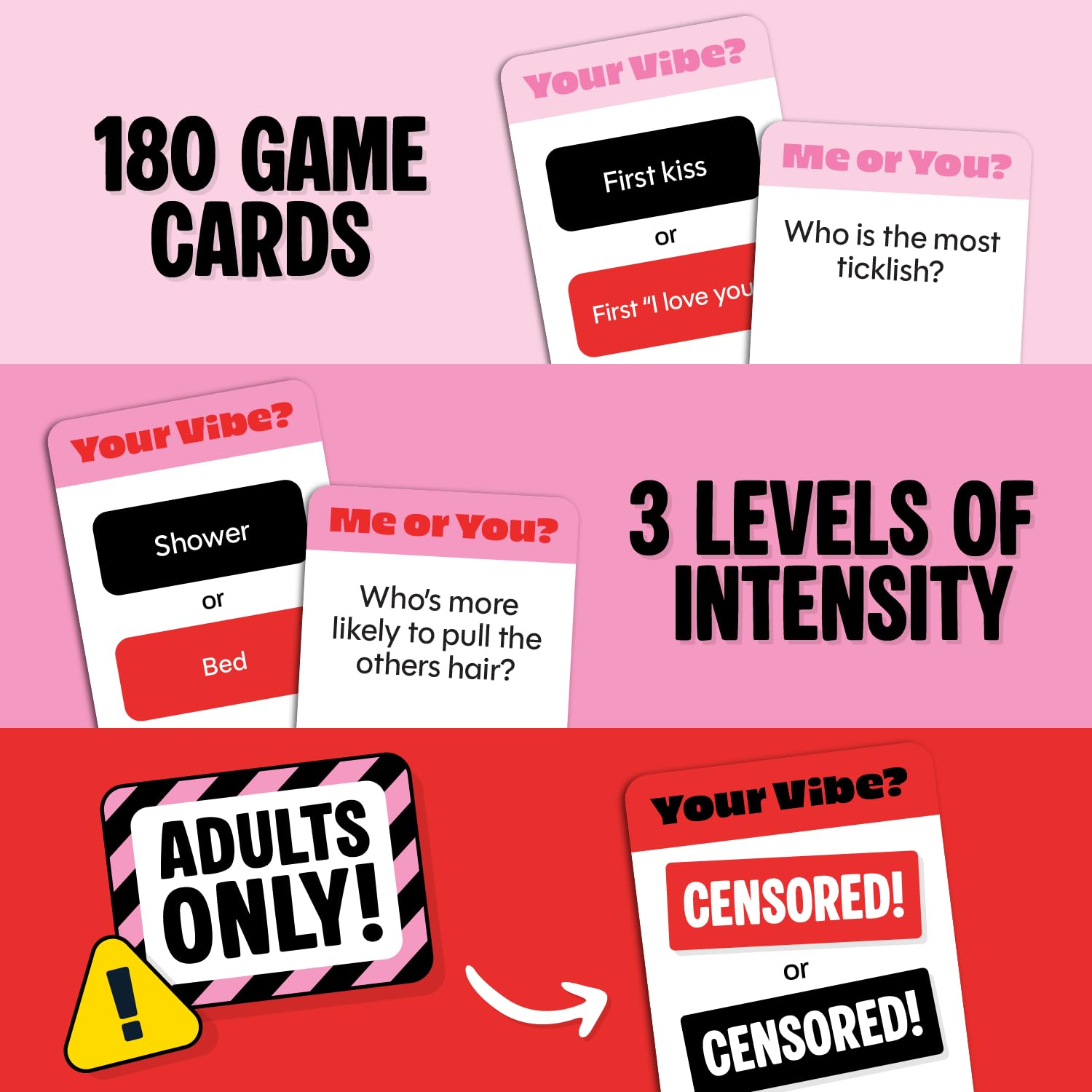 Lucky Egg Let's Play Dirty, Couples Games for Adults with Spinner Blindfold and 180 Naughty Prompts - Image 4