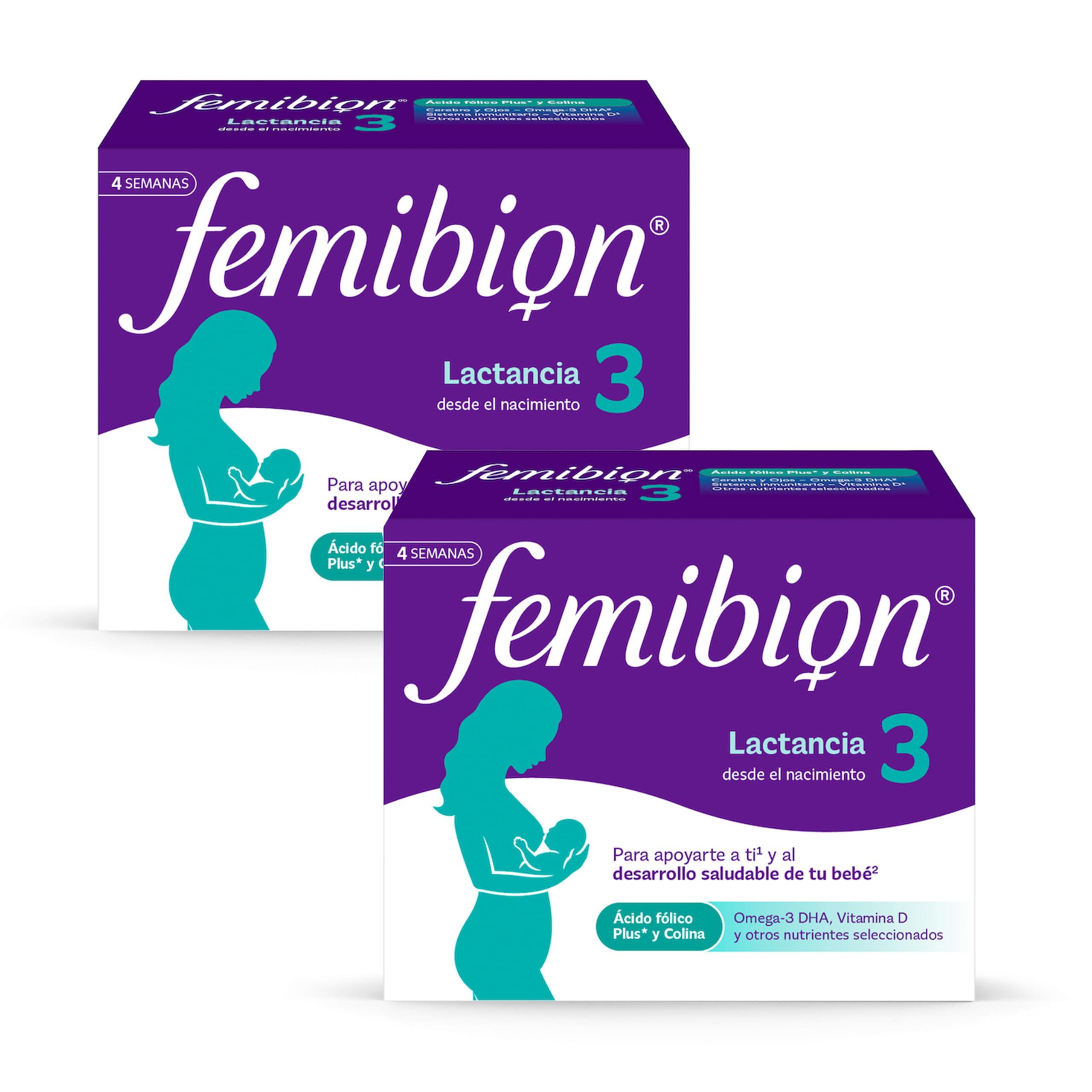 Femibion 3 Lactancia (Pack de 2): suplemento con ácido fólico