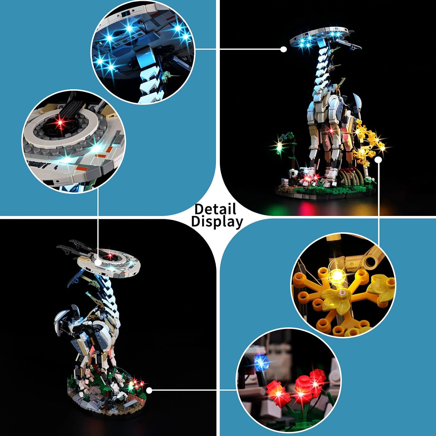 BrickSoul Led Light Kit for Lego 76989, Compatible with Horizon Forbidden West:Tallneck Building Set Lego Light Kit, Light Up Legos Tallneck - NO Lego Blocks Set (RC Version)