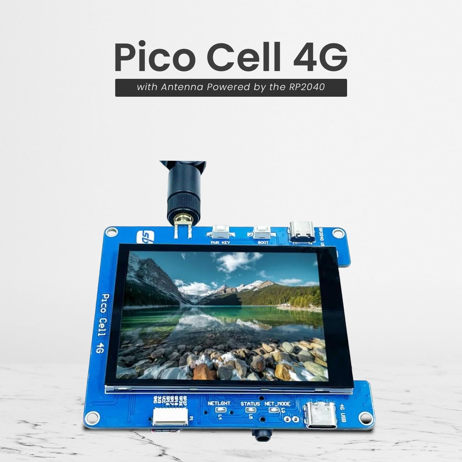 SB COMPONENTS Pico Cell 4G con antenna Alimentato dal chip RP2040 e modulo cellulare Quectel EG25-G 4G LTE a 32 bit doppio ARM Cortex-M0+ microcontrollore che vanta 8 MB per connettività e creatività