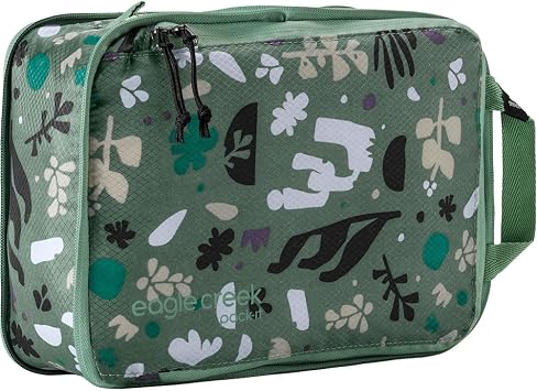 Eagle Creek Pack-It Specter Compression Packing Cube - Durable, Ultra-Lightweight, and Waterproof Ripstop Fabric Suitcase Organizer Bag for Clothing and Gear, Roots and Shoots Duck Green - Isolate, S