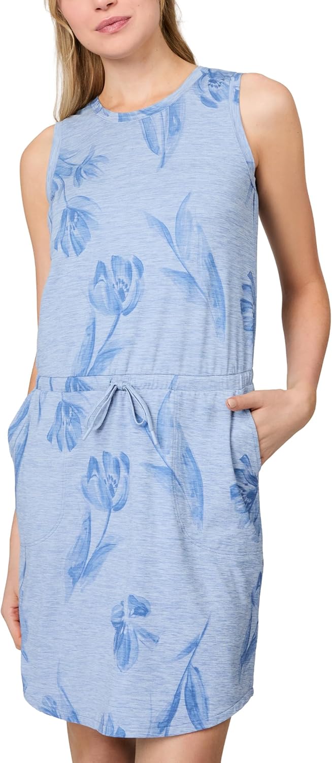 Free Country Women's Swim Dress Adjustable One Piece Swimsuit Skirt UPF 50+ Quick Dry Bathing Suit Tummy Control-Shirttail