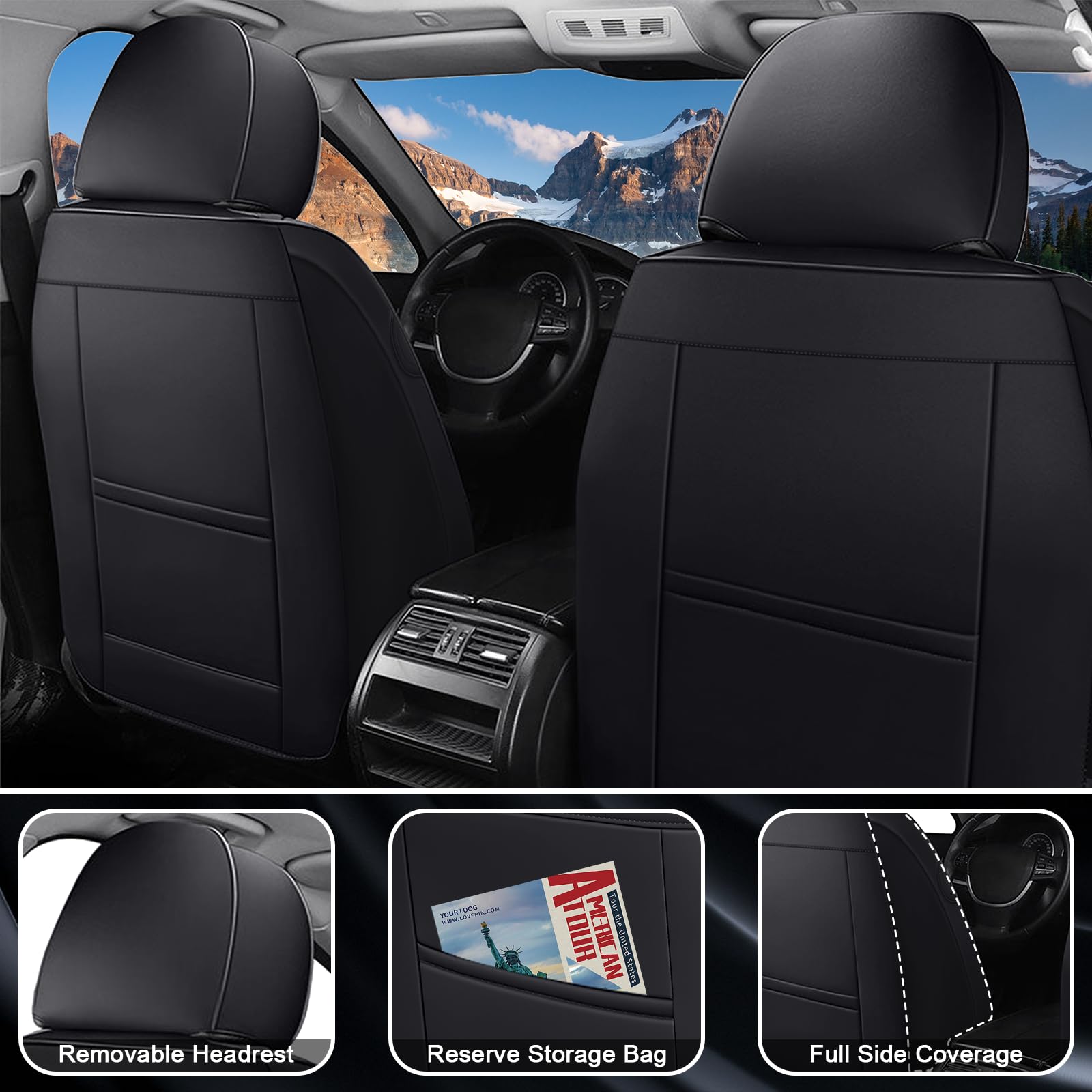 Car Seat Covers for Ford Ranger 2000-2025 Waterproof Nappa Leather Car Seat Protector Comfortable and Anti-Slip Car Seat — view 5