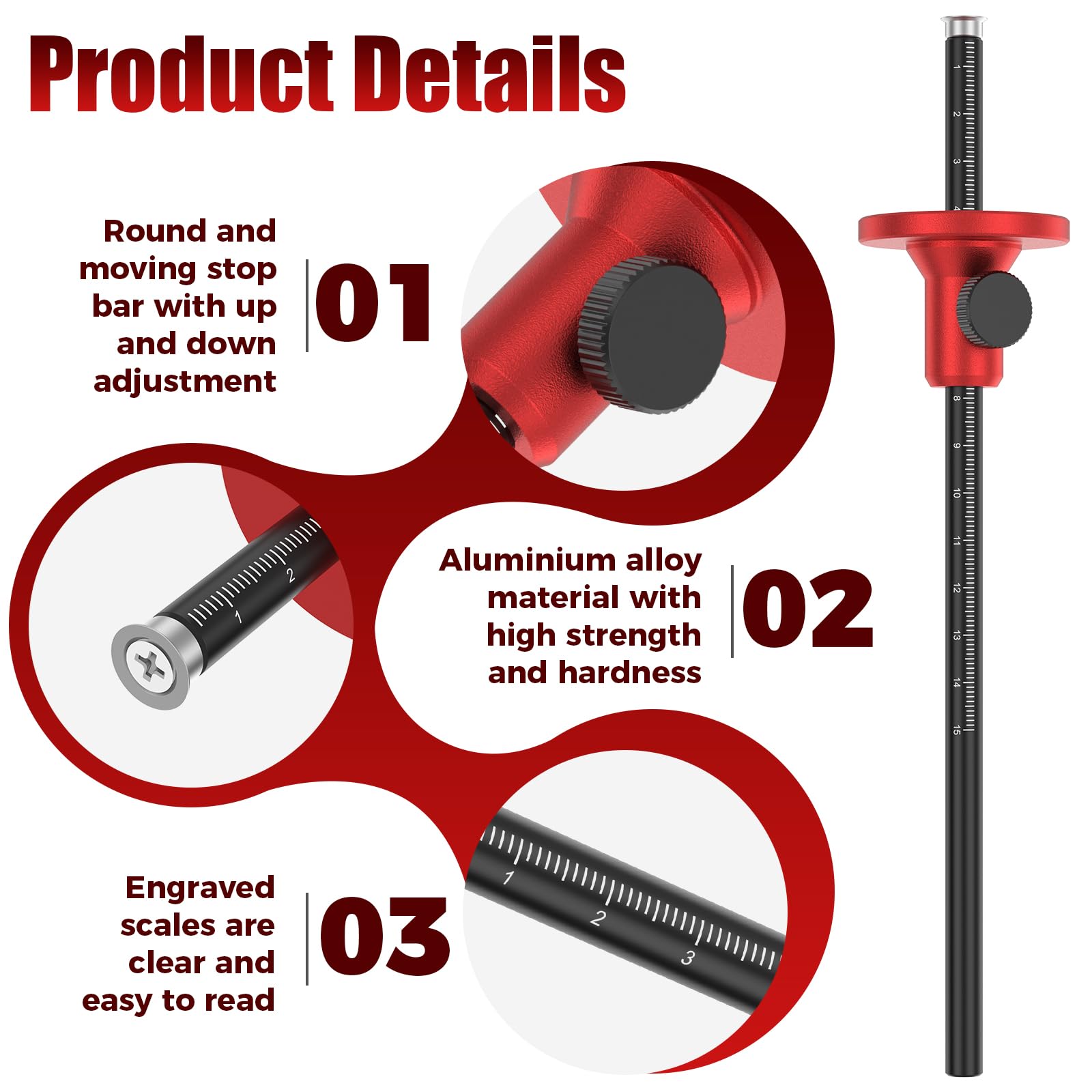 Wheel Marking Gauge, Micro-Adjustable Woodworking Marking Tool with Dual Metric & Imperial Scales, Solid Aluminum Alloy Scribe Gauge for Precision Joinery Layout & Carpentry — Amazon image 5