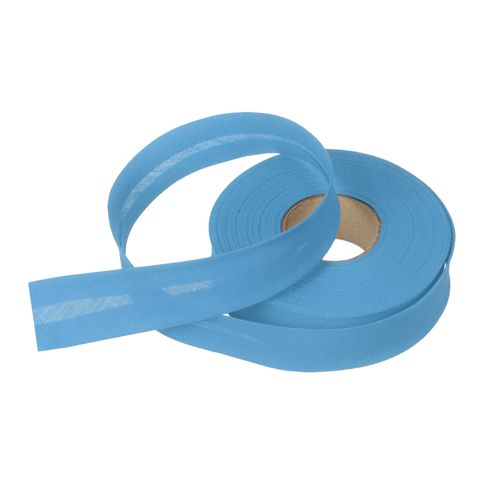 sourcing map 1 Inch Single Fold Bias Tape Polyester Continuous Bulk Bias Tape for Sewing,Seaming Quilting Hemming Binding Crafts (Blue 15 Yards)