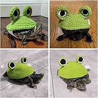 Vista 8 de Suéter para tortuga, suéter de punto cálido de invierno hecho a mano con correa ajustable, suéter de animal pequeño, ropa de tortuga para Navidad