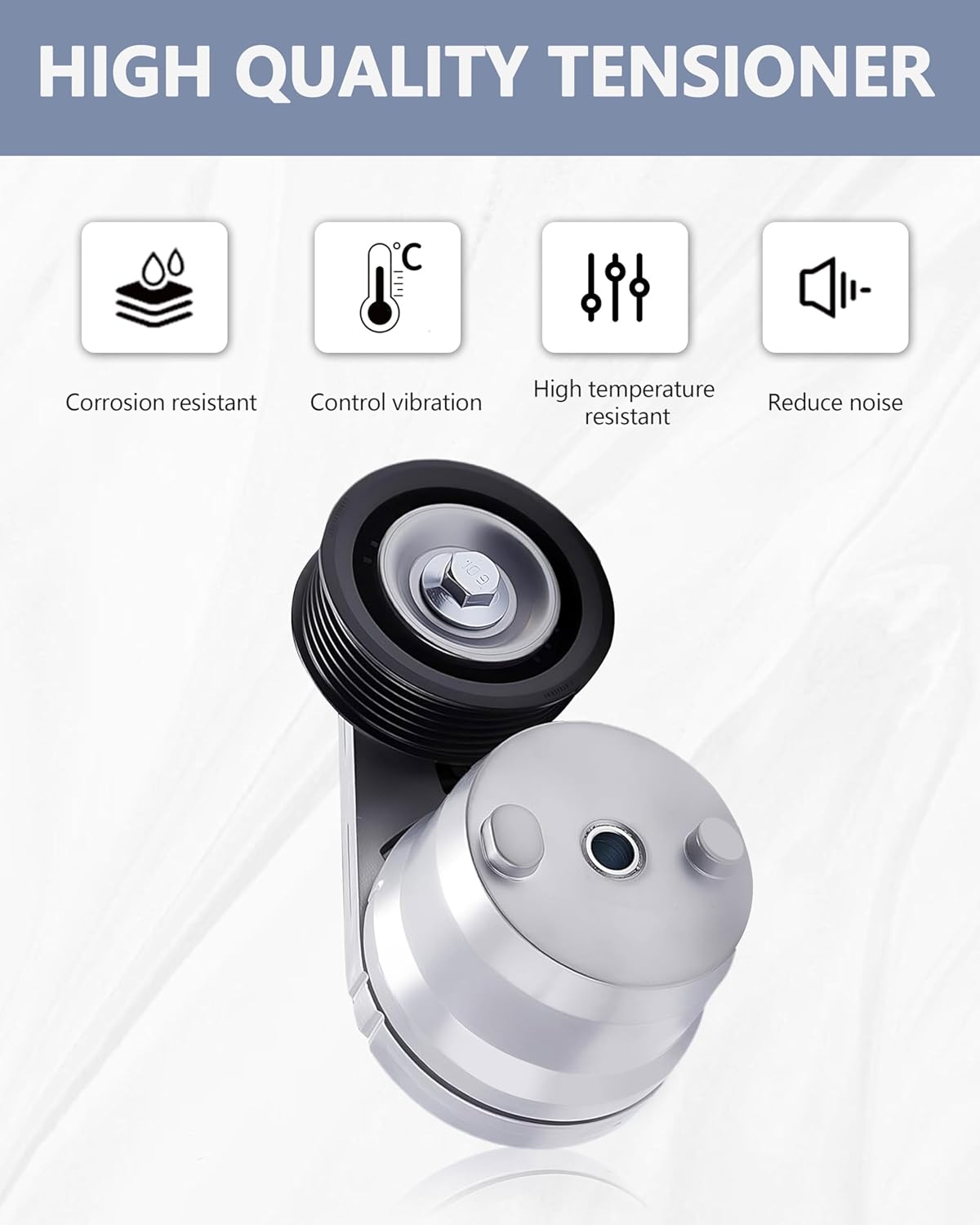 90K-38172 Complete Serpentine Belt Drive Component Kit for 2002-2010 Chevy Chevrolet Silverado 2500 3500 6.6L 2002-2010 GMC Sierra 2500 3500 6.6L 36310 38172 K061195H