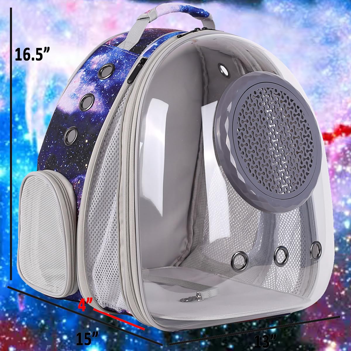 Space Capsule - Mochila transparente con ventana de burbujas para mascotas para gatos y cachorros pequeños