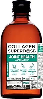COLLAGEN SUPERDOSE BY GOLD COLLAGEN Joint Health - Collagene Integratore Liquido (75g in Formula), Vitamina C e D, Integratore Articolazioni Collagene e Acido Ialuronico Supporta Ossa e Muscoli, 300ml