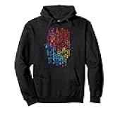 Binary Code Matrix Illuminated Numerals 3D Effect Pullover Hoodie