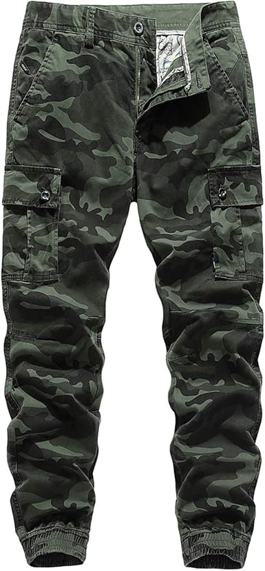 Lu's Chic Men's Chino Cargo Pants Work 