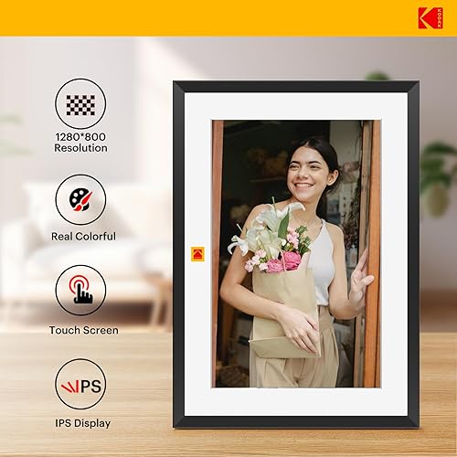 Miniatura 23 de KODAK Marco de fotos digital WiFi, 1920 x 1200 HD, marco de fotos digital con pantalla táctil, marco de fotos digital inteligente de 10.1 pulgadas