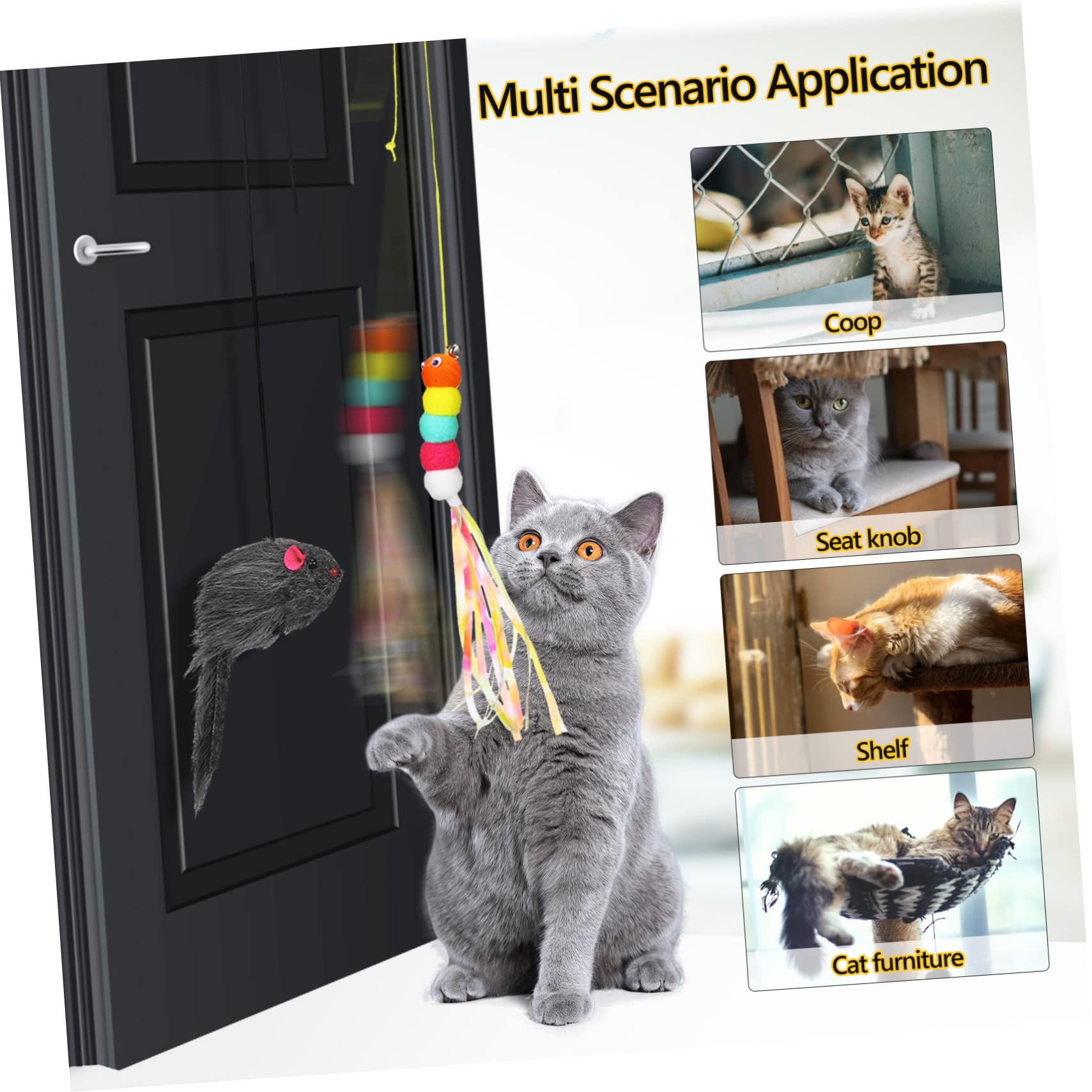 FRCOLOR STK Hängendes Spielzeug Für Katzen Kätzchen-Teaser-Spielzeug Katzen Kau Für tänzerin Plüsch Snacks Für Konzentrieren
