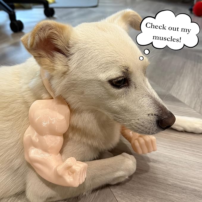 Disfraz de Brazos Musculosos 3D para Perros/Gatos, Accesorio Divertido (Beige, M) miniatura 2