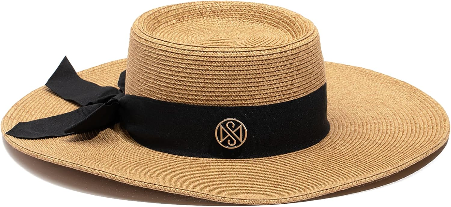 Wide Brim Sun Hat – UPF 50 Sun Protection Hat, Lightweight & Adjustable Hat, Esthetician-Designed Sun Hats for Women UV Protection, Stylish Beach & Gardening Hat Beige, By Silver Mirror - Image 3