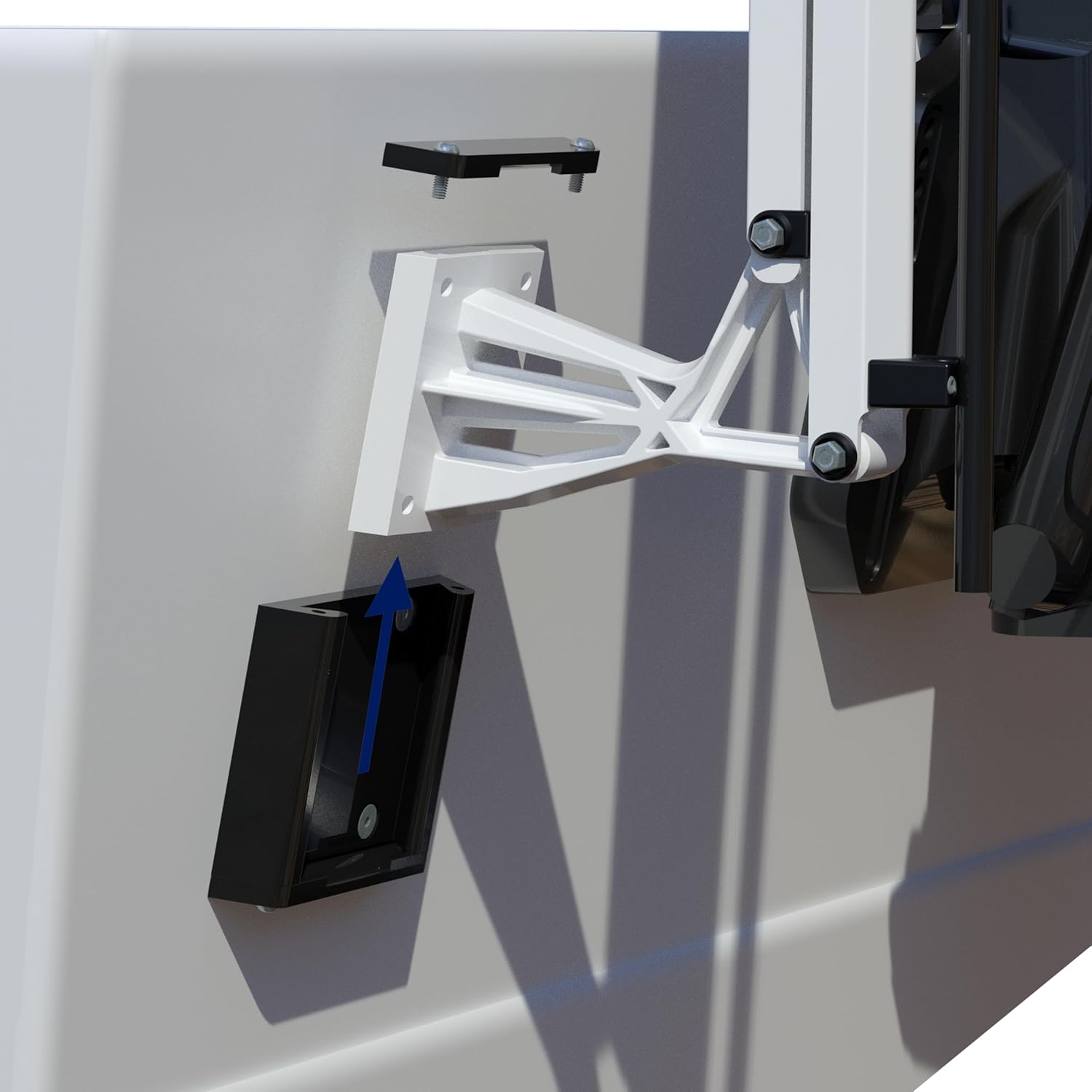 Lewmar Quick Release Mounting Bracket for Shallow Water Anchors, Easy Installation, Allows for Effortless Removal for Transport or Storage, Compatible Axis and Vector, Black – 2023043513