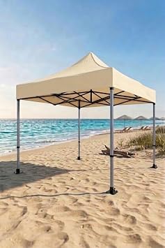Reyo 3x3 Bagaj Boy Premium Katlanır Çardak Krem (115 cm) – Su Geçirmez, Hızlı Kurulum, Portatif, Dayanıklı Bahçe & Etkinlik Çadırı