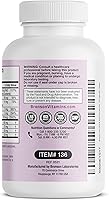 Vista 7 de Bronson Suplemento vitamínico extra fuerte para cabello, piel y uñas con biotina para mujeres, 100 cápsulas