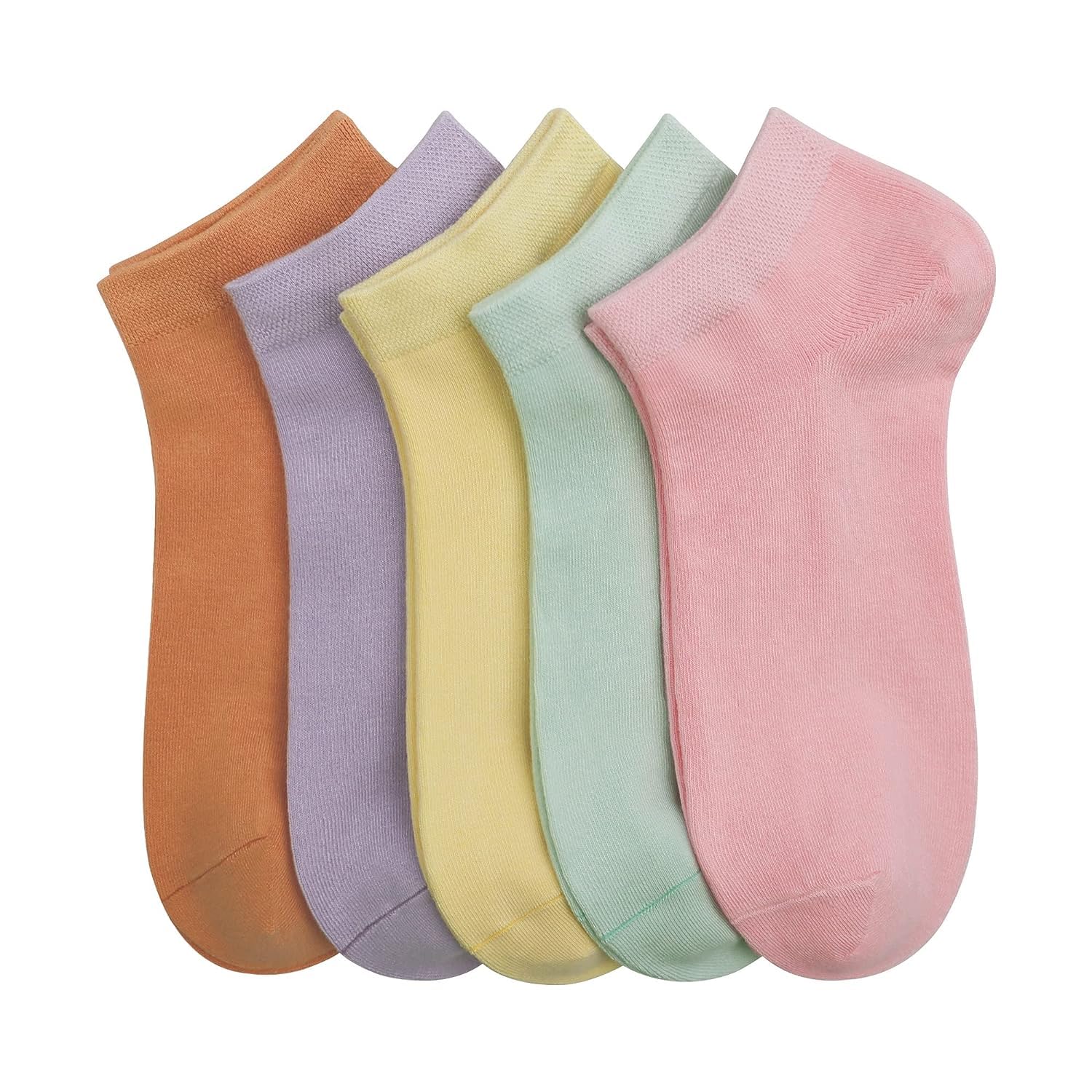tendsy Soft Pastel Ankle Socks - Comfortable and Stylish (Pack of 5)-picture-10