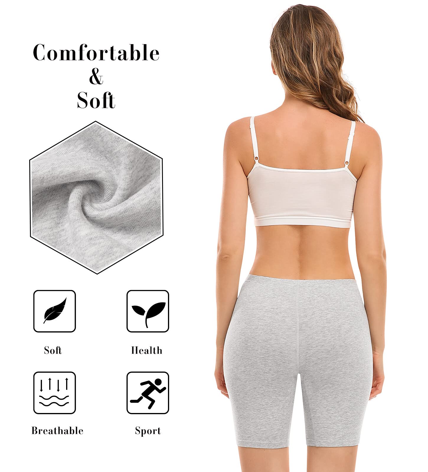 Wealurre Anti Chafing Shorts Women Cycling Shorts Chub Rub Shorts Ladies Long Briefs Underwear Cotton Boy Short Boxers for Under Dresses