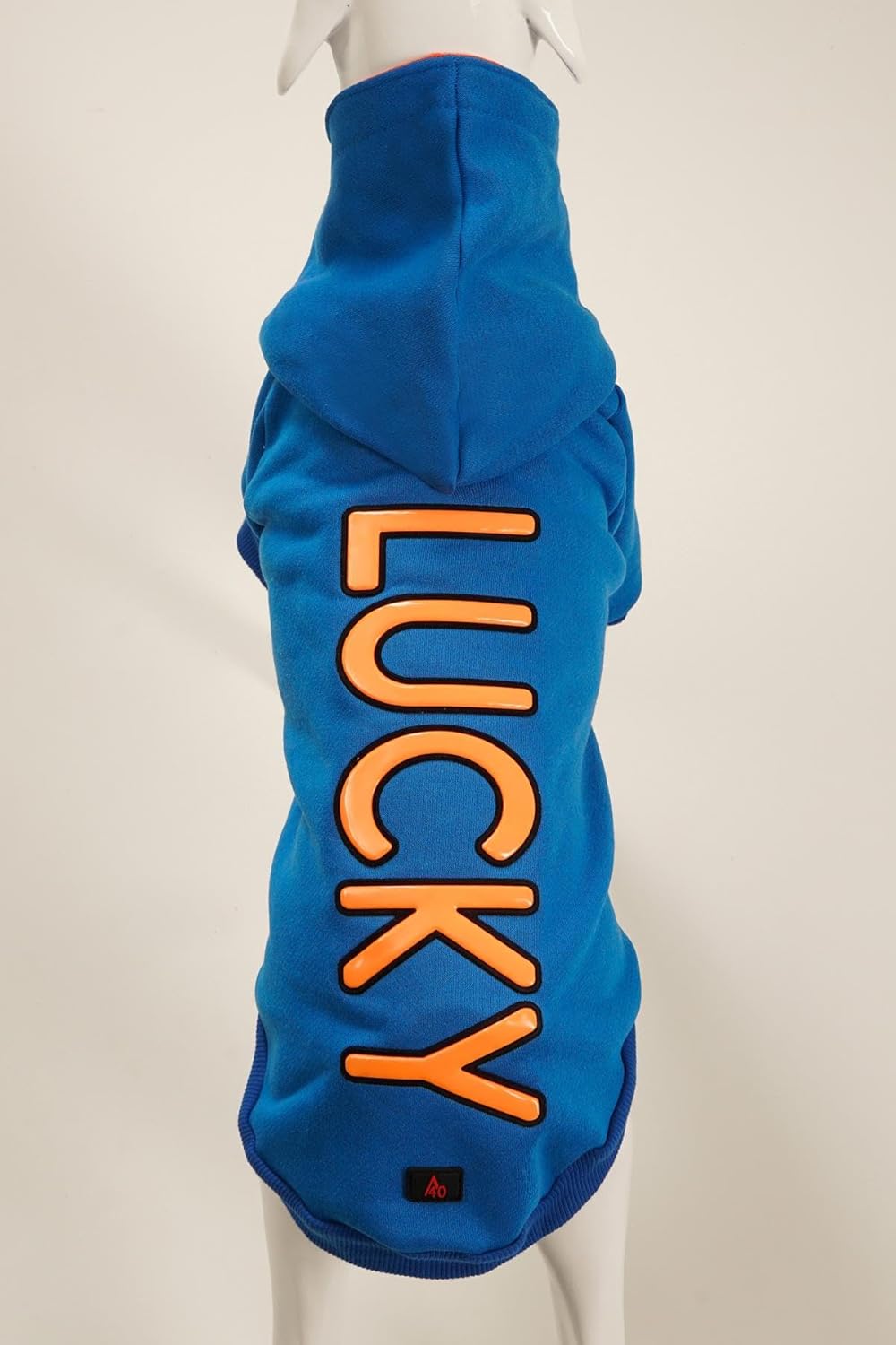 Lucky Blue Dog Hoodie - Fleece Lined Winter Outfit, Stylish High Frequency Print on The Back,Cotton Sweatshirt with Hood, Warm Hoodie with Leash Hole,for Small Medium Large Dogs & Cats (X-Large)