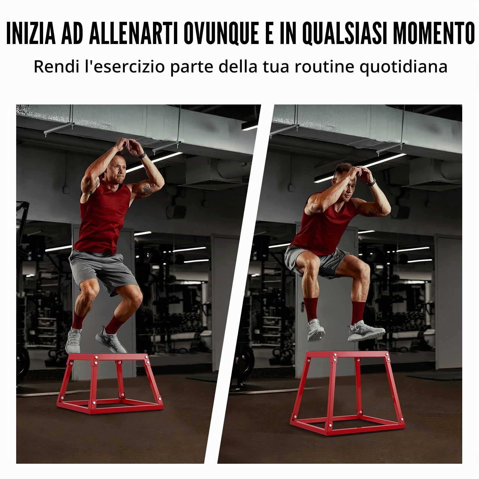 VEVOR Box Pliometrico 305mm Piattaforma Pliometrica Carico 227 kg Jump Box Allenamento Fitness Crossfit