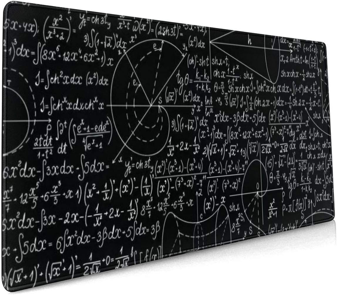 Amazon Co Jp 黒い 数学記号 数式計算式 マウスパッド ゲーミング 滑り止め 防水 40 90cm ホーム キッチン