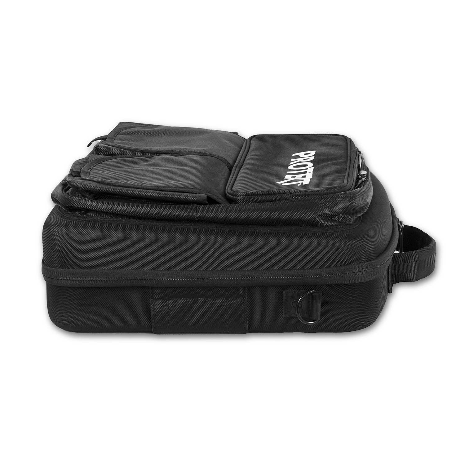 Protekt Tasche für DJM-750 – B750BP DJ-Rucksack für Pioneer Mixer – mit 4 Vordertaschen für Laptop, Kopfhörer, Kabel und wichtiges Zubehör, Schwarz , 525 x 510 x 165 mm, DJ-Mixer-Tasche