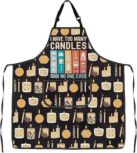 JXGZSO Delantal de cocina para velas, regalos para amantes de las velas, regalo para velas, delantal de trabajo, vela, regalo para artesanos
