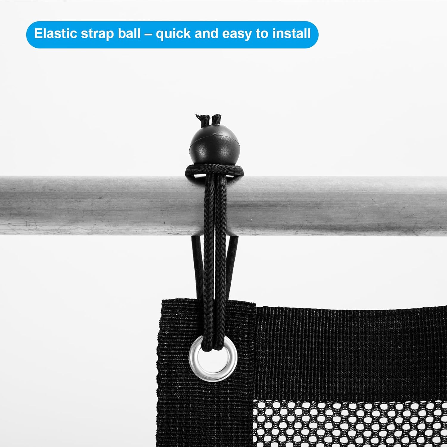 Upgrade Boat Storage Bag, Mesh Suspended Boat Seat Organizing Bag, Tackle & Life Jacket Boat Storage Organizer, Boat Storage Accessories for Boat/Truck SUV Travel Storage, 6 PCS Elastic Ring
