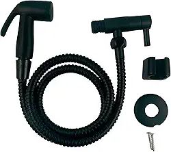 TKLA Ducha Higiênica Em ABS 1/4 De Volta Acabamento Preto Fosco Duchinha Chuveirinho