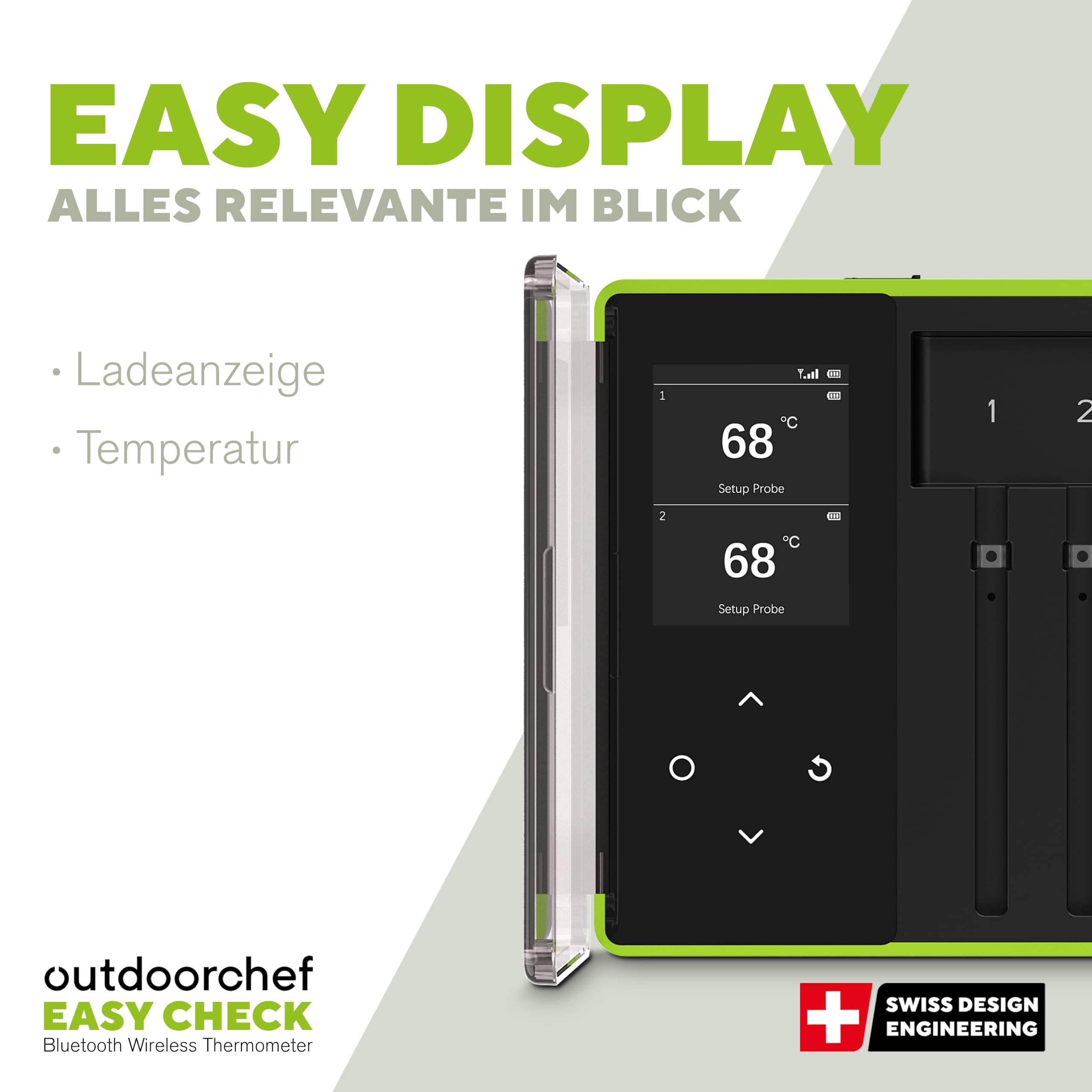 OUTDOORCHEF Termometro Easy Check Dual – Wireless Bluetooth Grill Termometro