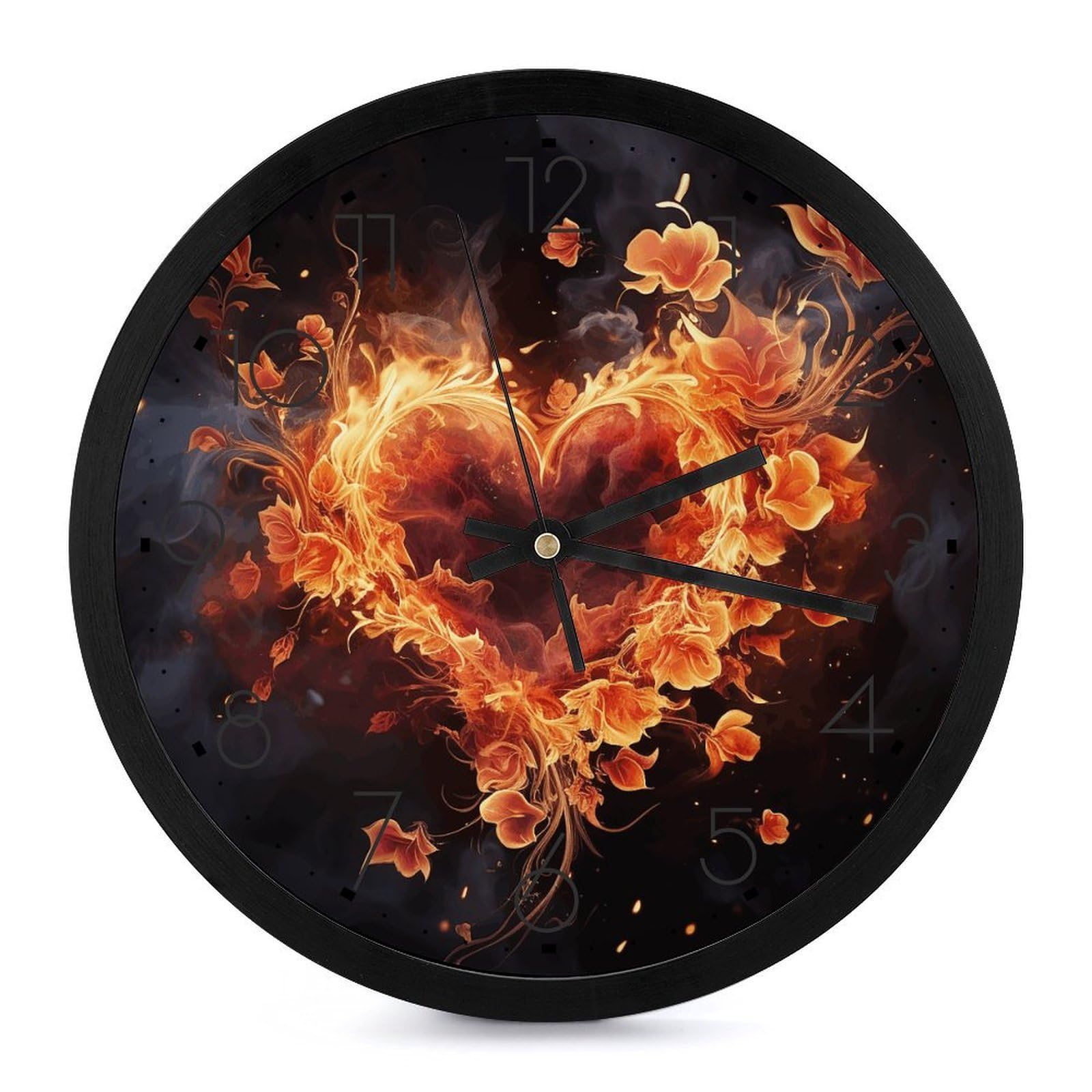 Horloge murale moderne à piles ronde de 25 cm décorative et calme