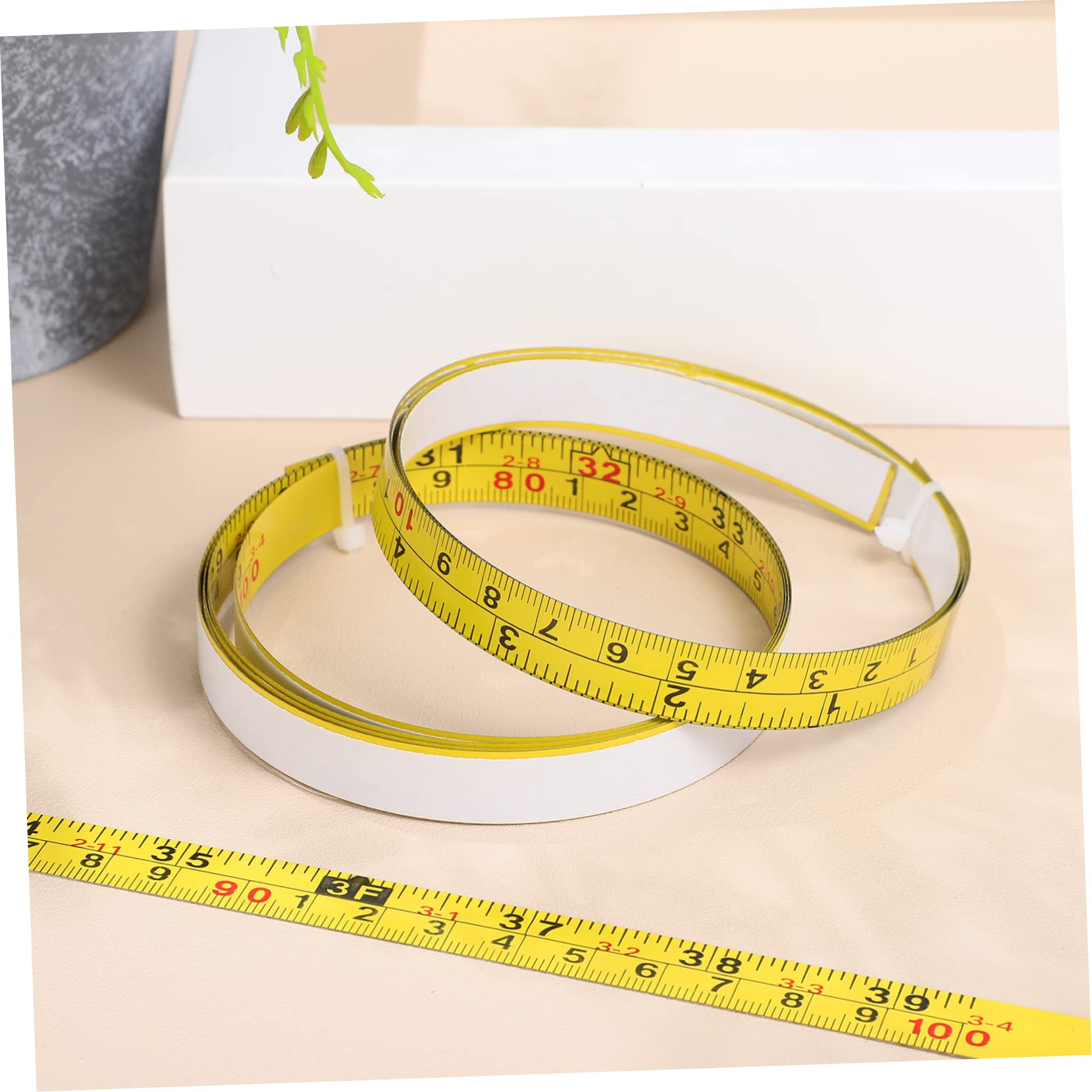 Gadpiparty 12pièces Règle Auto-adhésive Avec Échelles Impériale Et Métrique Tapis De Mesure Adhésif Pour Établis Et De Travail Installation Facile Et Précise
