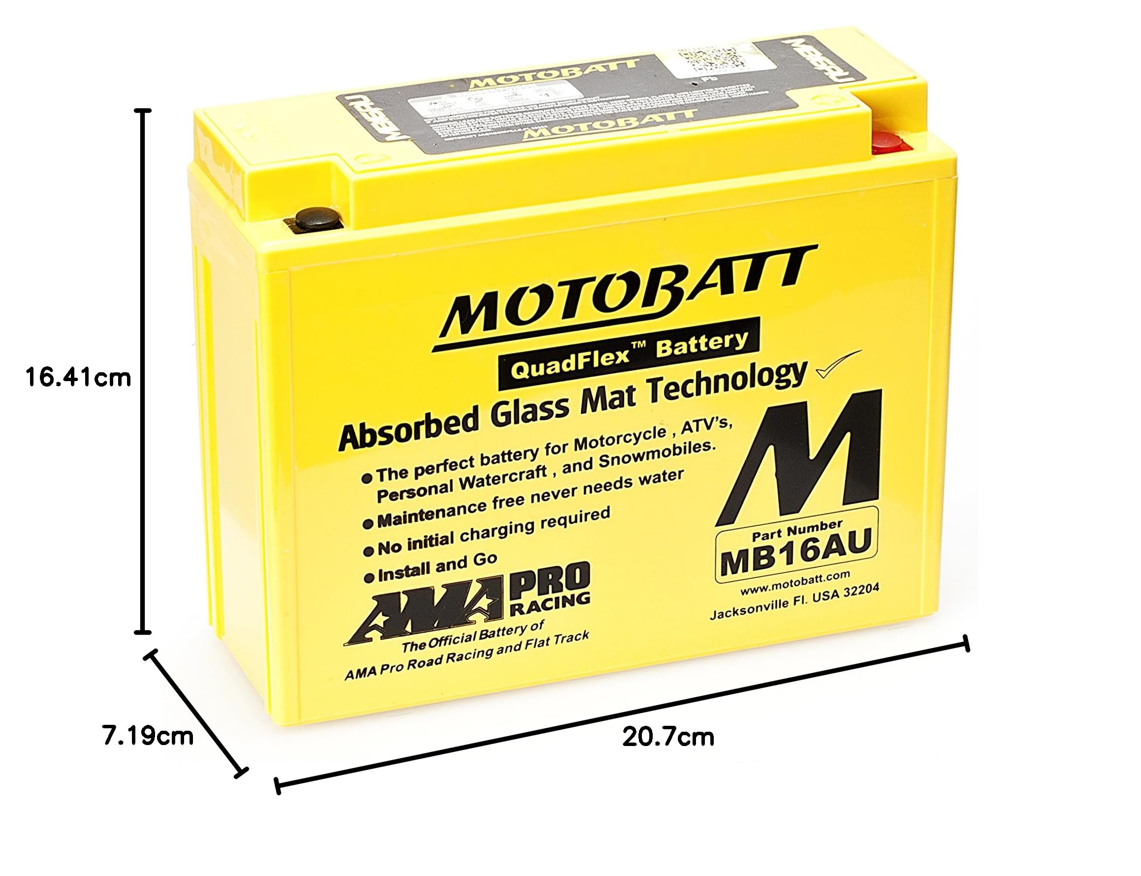MotoBatt Quadflex Mb16au akumulator dla Ducati 400 Monster wszystkie modele (1995-2006)