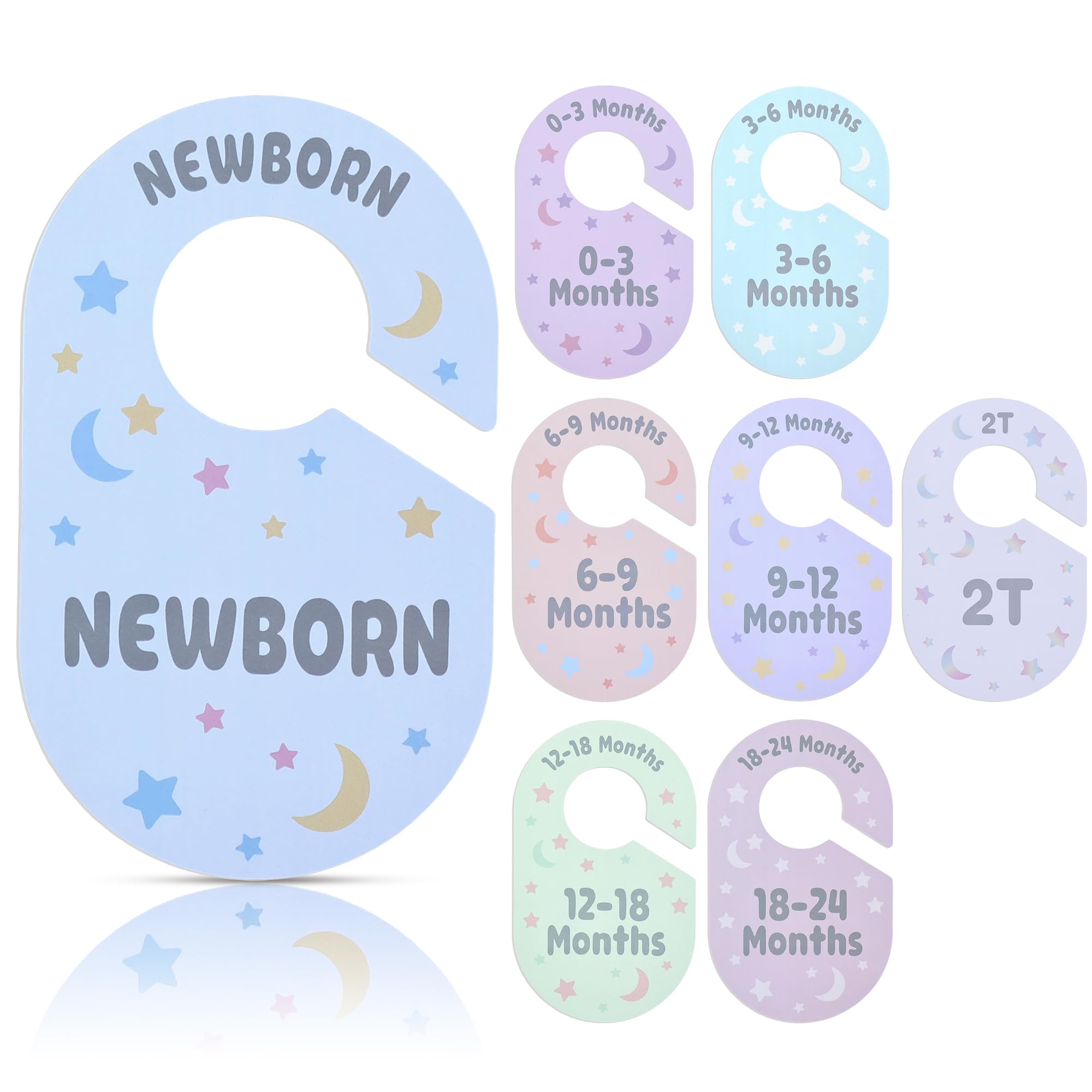 8 Pcs Baby Wardrobe Dividers, Double-Sided Baby Clothes Organizer Hanger