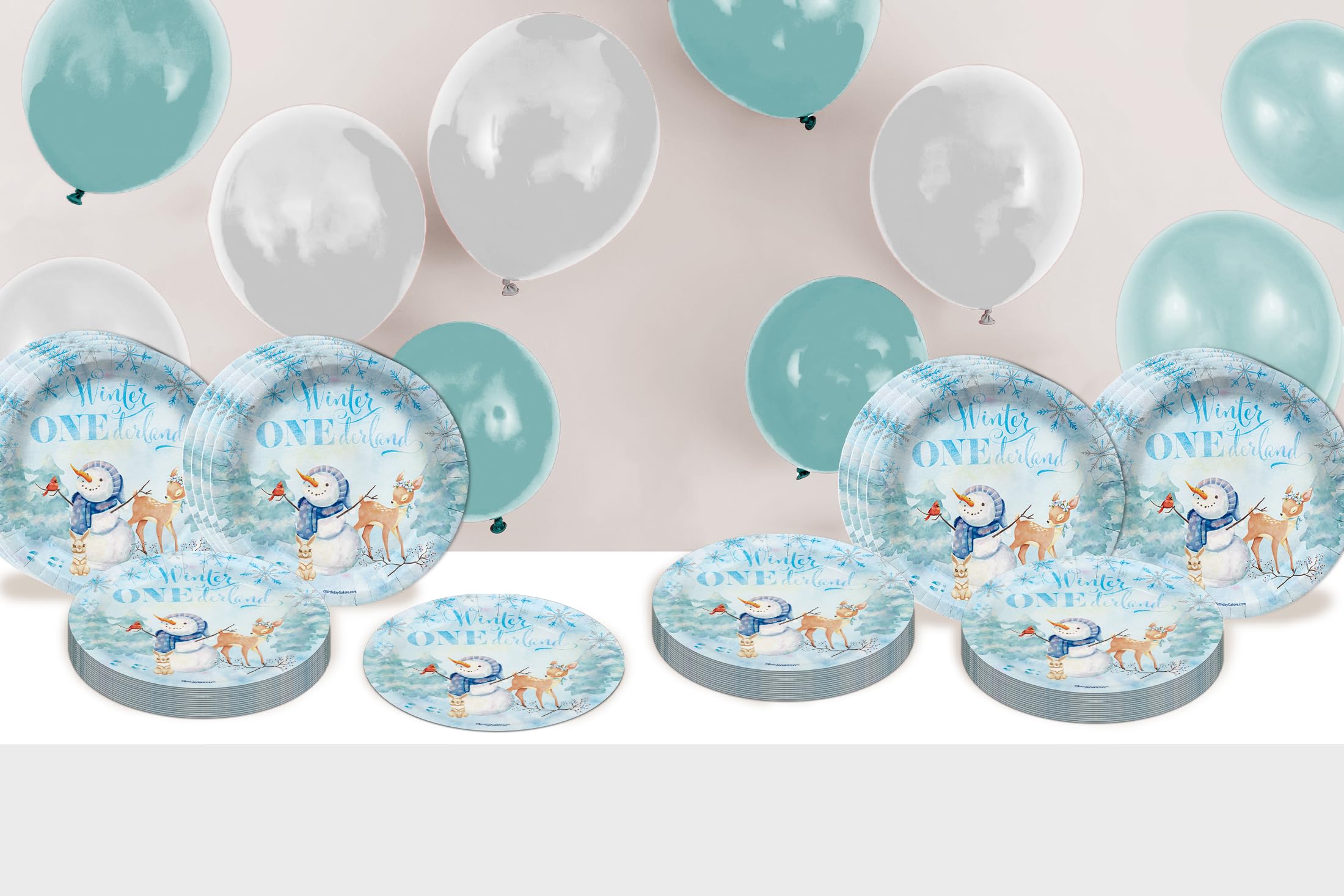 Winter Onederland 1st Birthday Party Supplies - 170pc Penguin Theme Tableware For 24 Guests