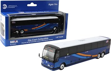 Prevost X3-45 Commuter Coach MTA Express Service Bus, with Die-Cast Metal, 1/87 Scale 6"