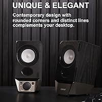Vista 9 de Edifier Altavoces de computadora con Bluetooth 5.3 para escritorio, laptop, Mac, monitor, sistema de altavoces de PC alimentado por USB 2.0, graves