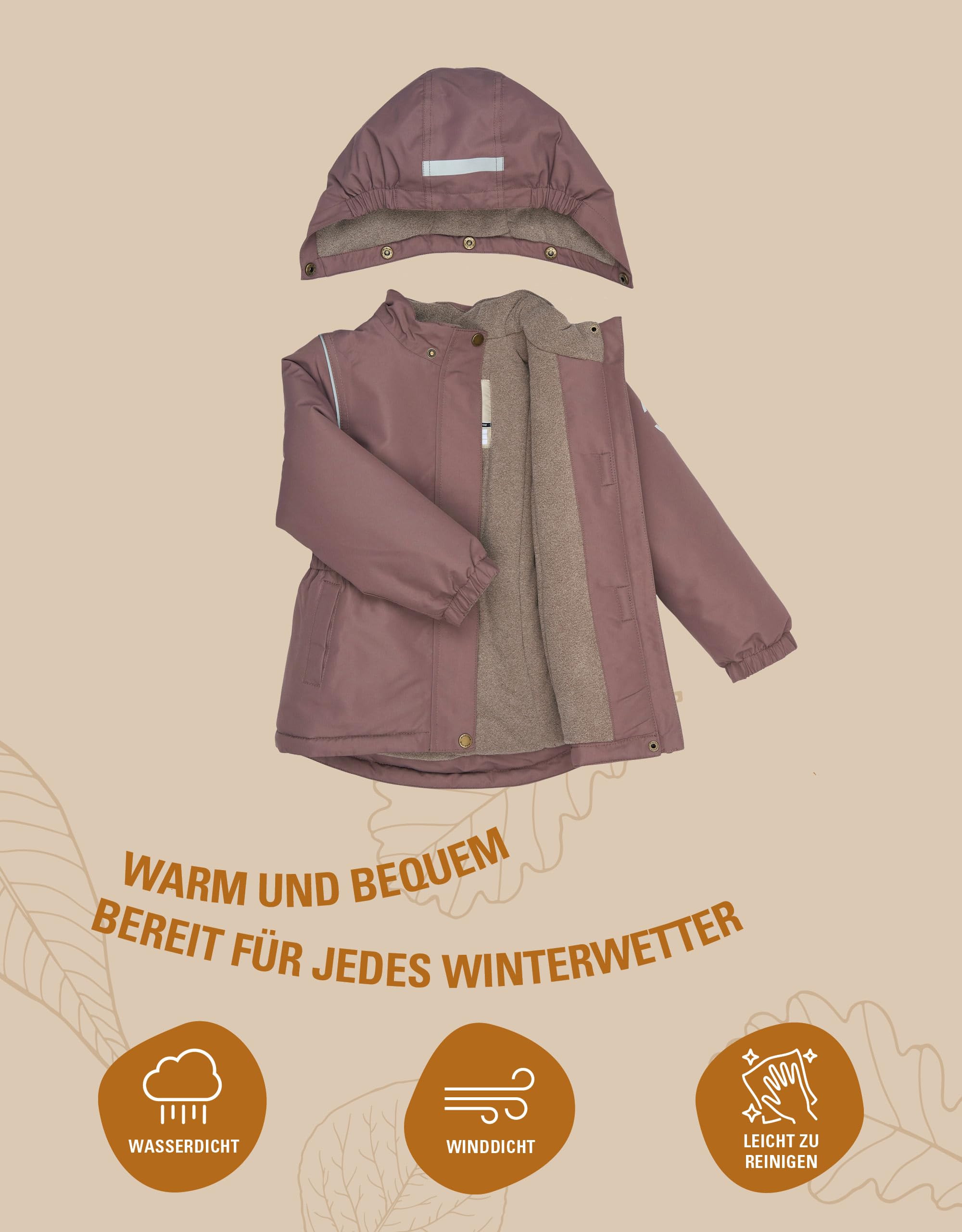 Mikk-line Giacca invernale per bambini (80/152), giacca calda, riflettente e impermeabile, traspirante e antivento, con colonna d'acqua di 20.000 mm, perfetta come giacca da neve