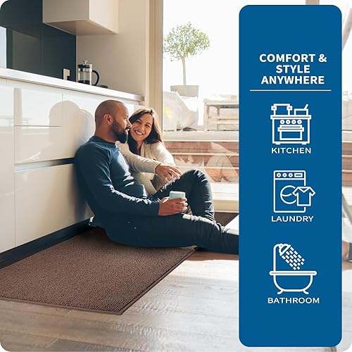 Miniatura 6 de PURRUGS Alfombra de pasillo de cocina lavable a máquina, 2 x 7 pies, antideslizante, súper absorbente, suave, para pasillo, cocina y lavandería,