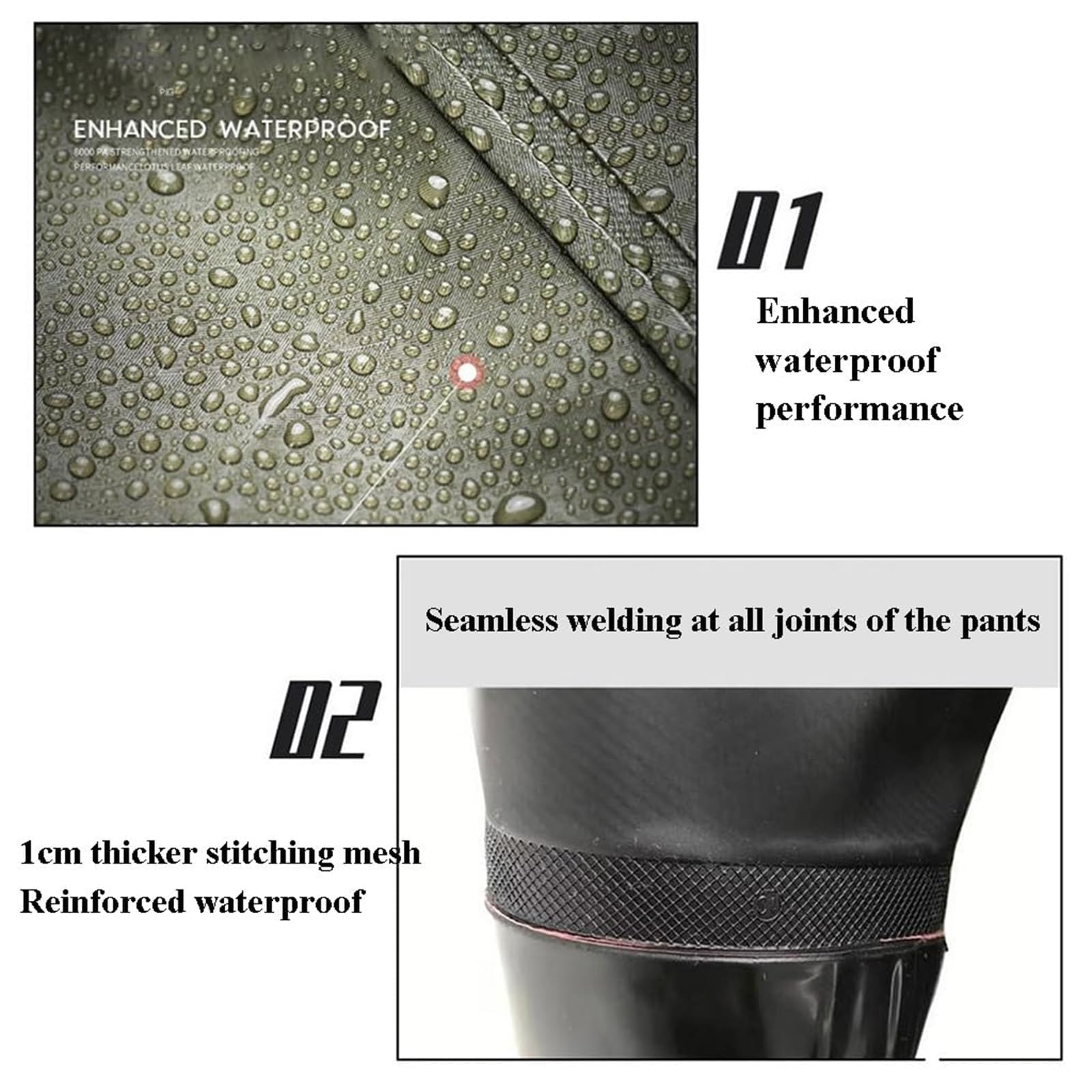 Wader da Pesca Integrali con Stivali (Suola Scolpita), Impermeabili e Traspiranti, Completi di Cappello Antipioggia e Guanti; Adatti A Uomo e Donna per attività All'aperto,Pink No Gloves,47
