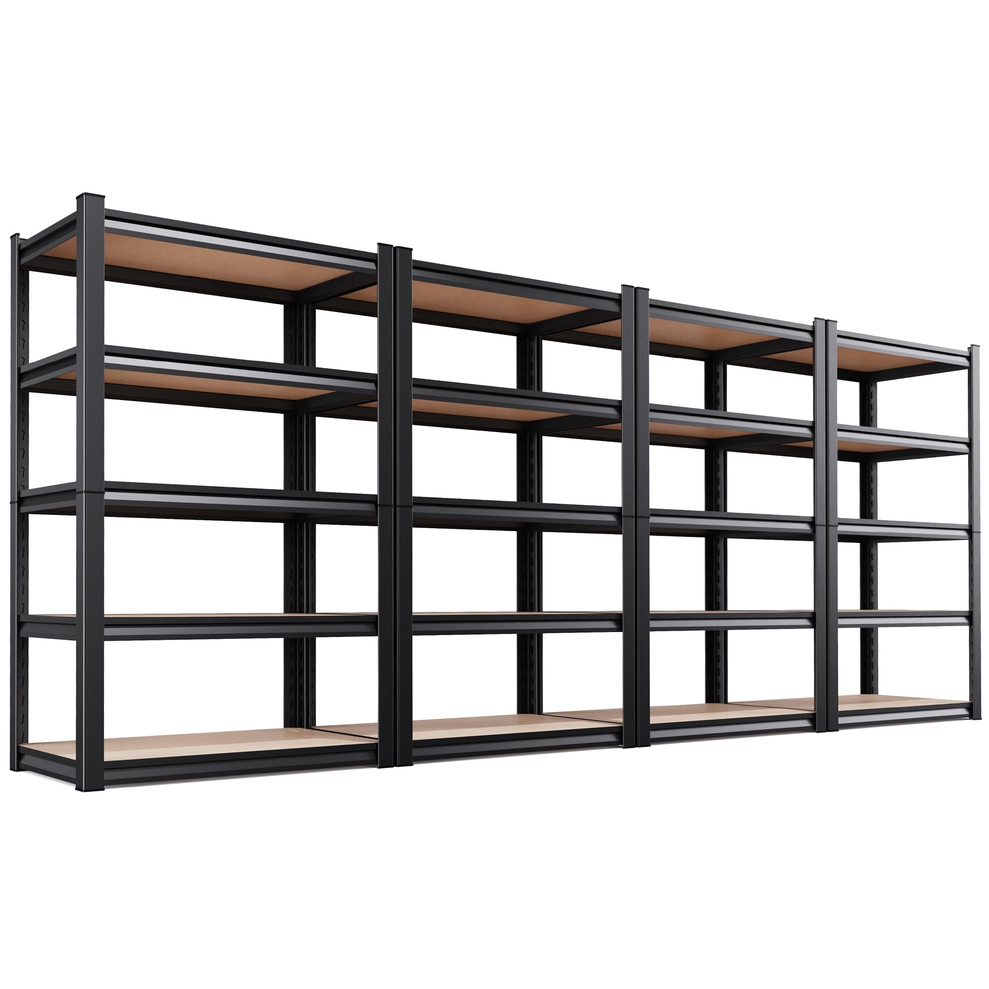 Set of 4 71"H-35"W-16D Garage Shelving-2050LBS 5 Tier Storage Shelves,Adjustable Heavy Duty Metal Shelving Unit and Storage Large Rack,Utility Steel Shelf For Shop Warehouse Industrial Pantry Basement