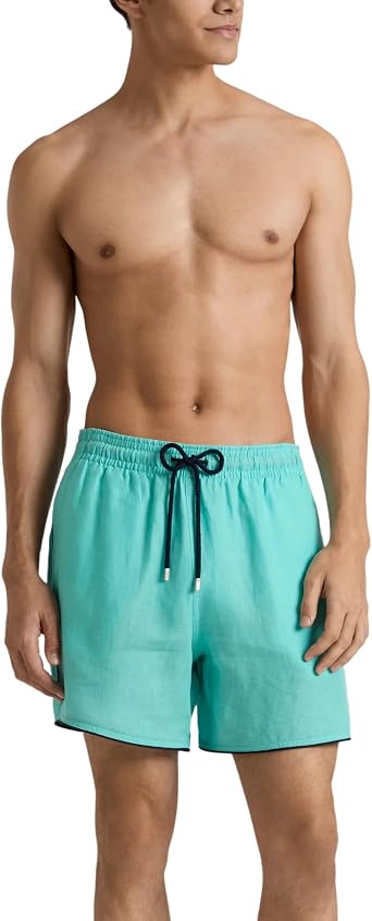 Linen Swim Shorts Solid