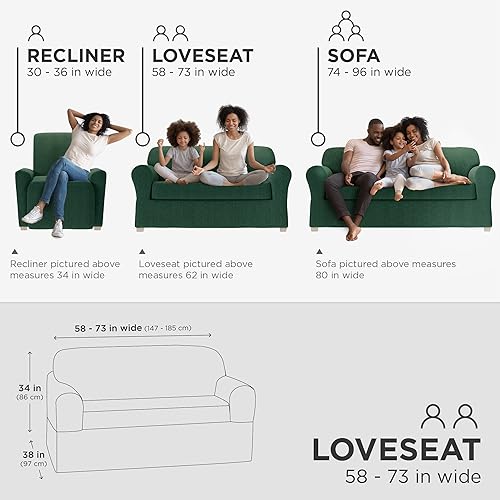 Vista 169 de Zenna Home Simply Fit - Funda elástica para sofá (1 pieza), color crudo