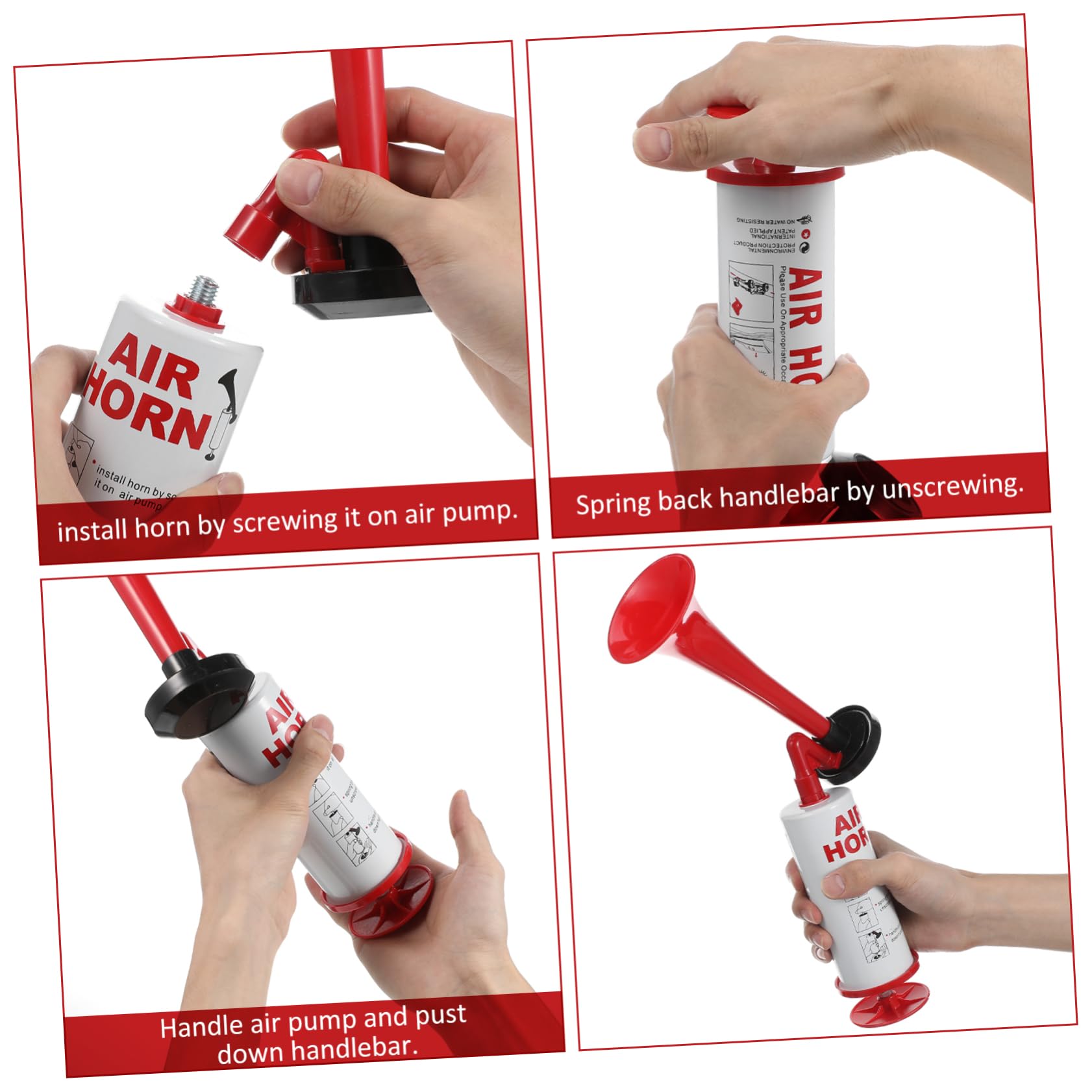 Toyvian 4stücke Hand-lufthorn Lautes Cheer Horn Für Sportveranstaltungen Manuelles Air Horn Für Fußballpartys Leicht Und Benutzerfreundlich Bunte Farben