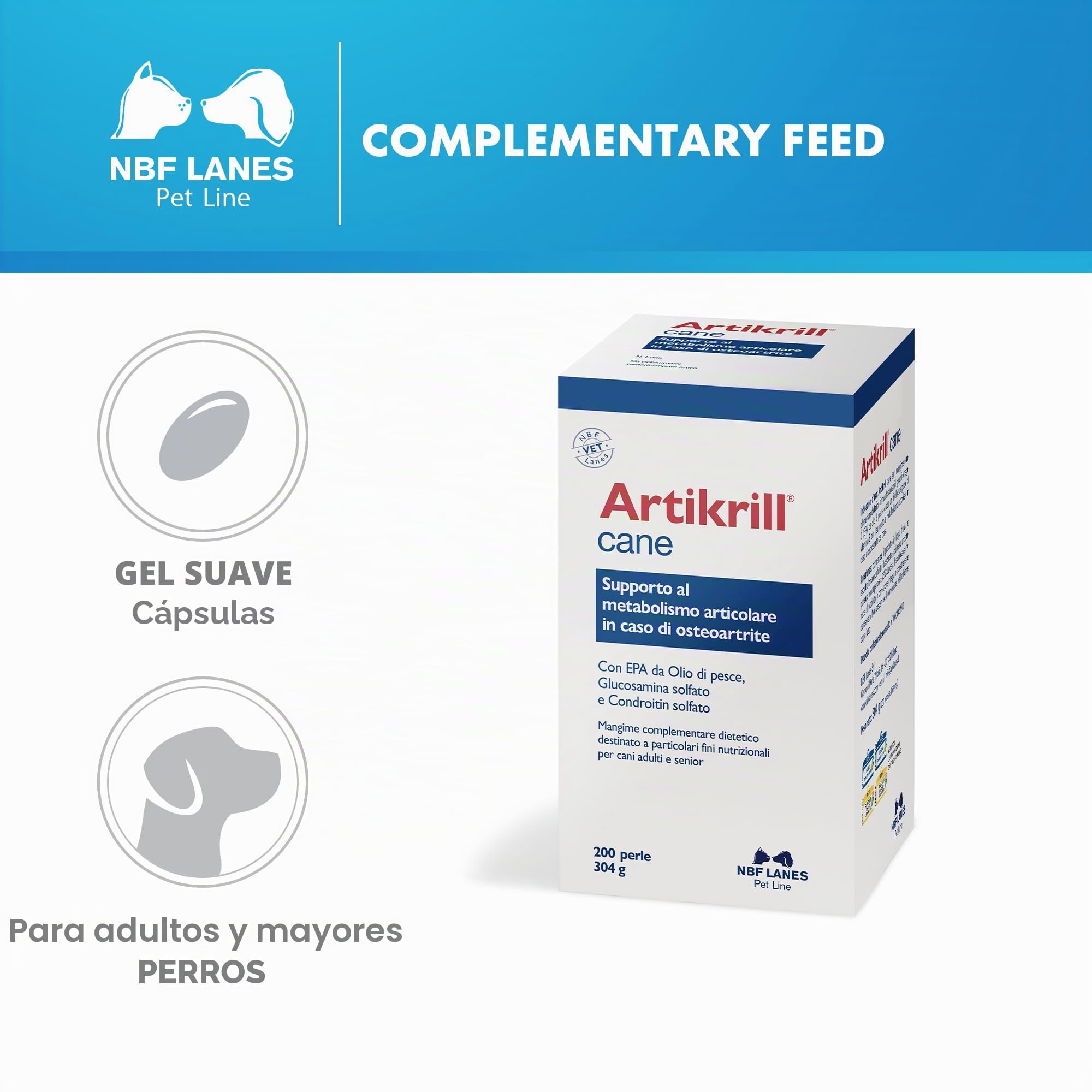 Artikill 200 perlas antiinflamatorias regenera cartílagos para perros